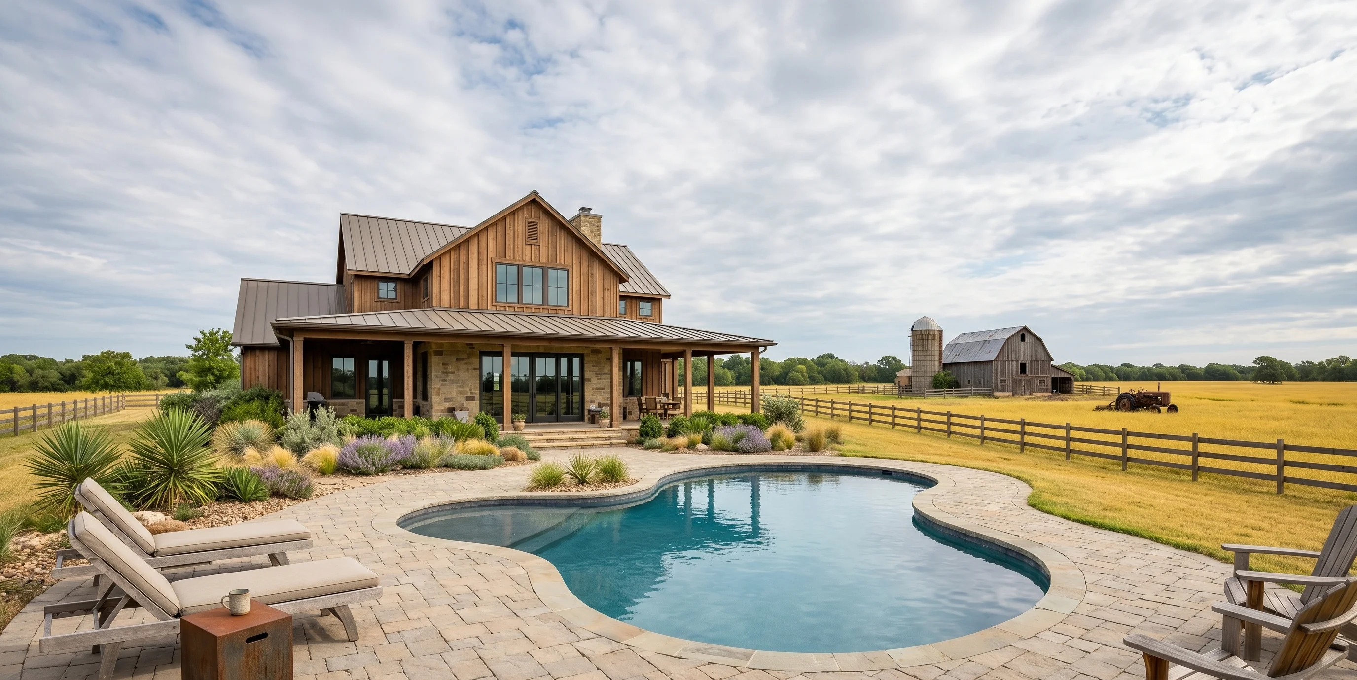 Ongoing residential pool cleaning service for a Round Rock backyard pool